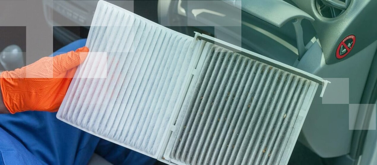 Загрязненный салонный фильтр