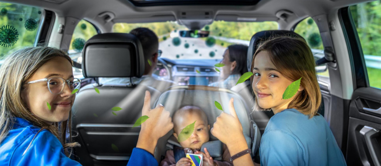 Пример отработанного противопыльного салонного фильтра автомобиля