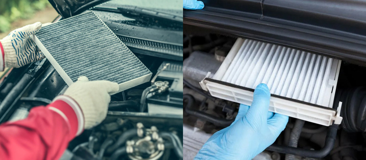 Салонные фильтра обычный и угольный