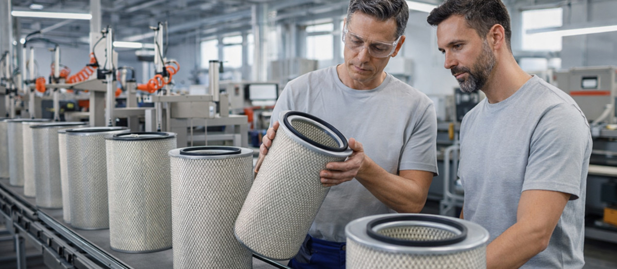 Контроль каччества на производственной линии компании Невского Фильтра