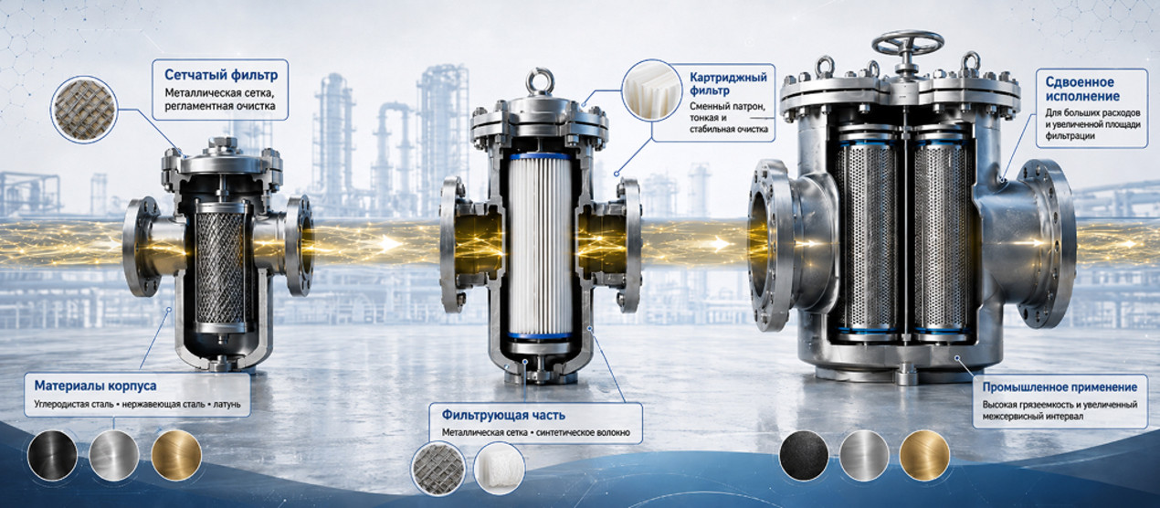 Основные типы газовых фильтров
