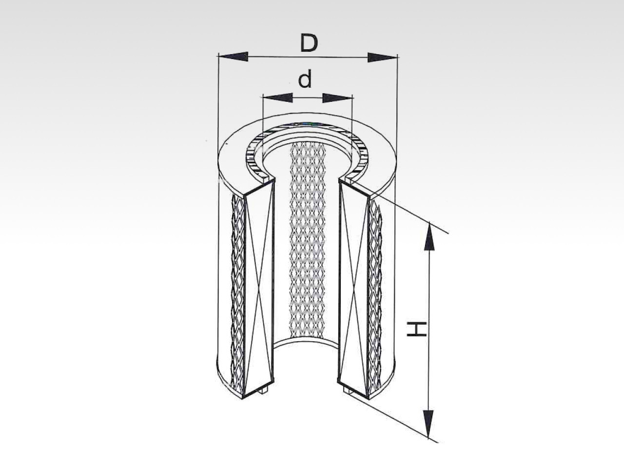 Фильтр очистки газа фильтр NEVSKY FILTER NF8316-180