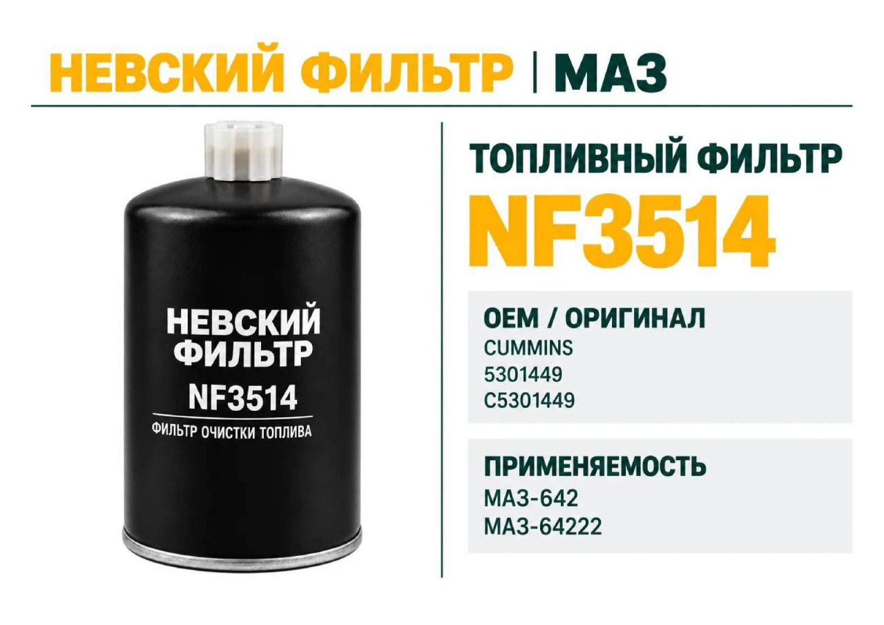 Топливный фильтр NEVSKY FILTER NF3514 Топливный фильтр NEVSKY FILTER NF3514