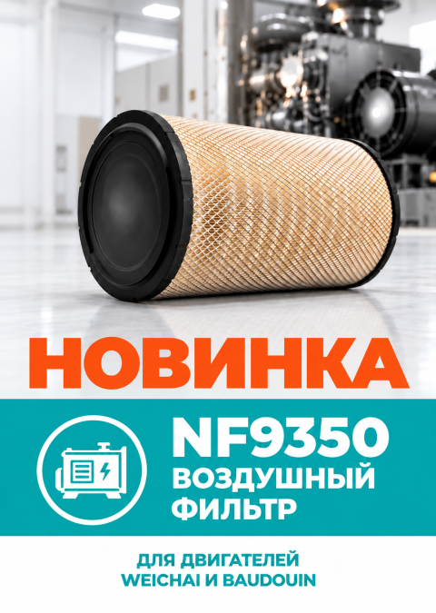 Воздушный фильтр «Невский Фильтр» NF9350 — эталонная замена для двигателей Weichai и Baudouin